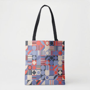 Bolso De Tela Fundas geométricas retro. Diseño retro Bauhaus c