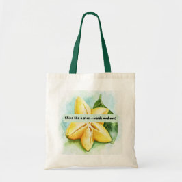 Bolso De Tela Fundición y motivación Star Fruit Cita Pillow