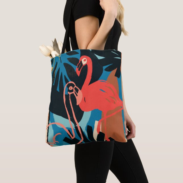 Bolso De Tela Funky Flamingo (Detalle)