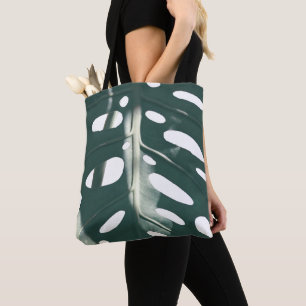Bolso De Tela Funky planta de queso suizo verde pálido