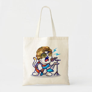Bolso De Tela Funky Rockstar Cat - Guay Music Lover Kitty