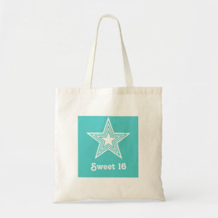 Bolso De Tela Funky Star Sweet 16 Swag Bag, Turquesa