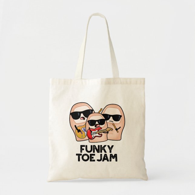 Bolso De Tela Funky Toe Jam Funny Music Pun (Frente)