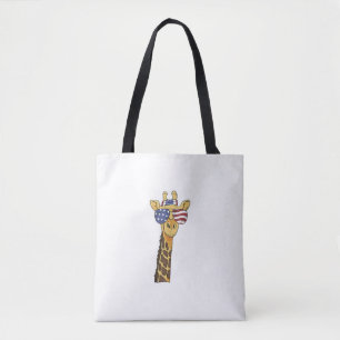 Bolso De Tela Funny 4 de julio Bandera de Estados Unidos Patriót