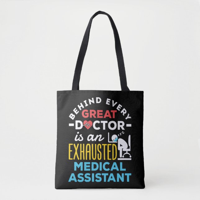Bolso De Tela Funny Agotada Auxiliar Médico MAMÁES CMA (Anverso)