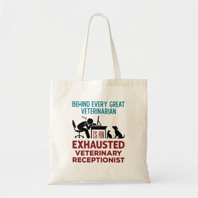 Bolso De Tela Funny Agotador Veterinario (Frente)