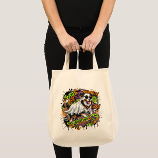 Bolso De Tela Funny American Shepherd Ghost Skateboard Halloween