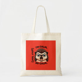 Bolso De Tela Funny Angry Hedgehog Personalizable