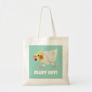 Bolso De Tela Funny Angry Lutino Cockatiel Fluff Off Pet Parrot