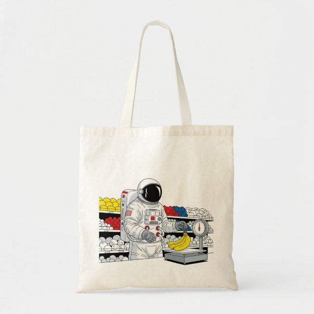 Bolso De Tela Funny Astronauta Shopping Personalizado - Explorad (Frente)