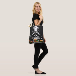 Bolso De Tela Funny BBQ Raccoon Flipping Burgers