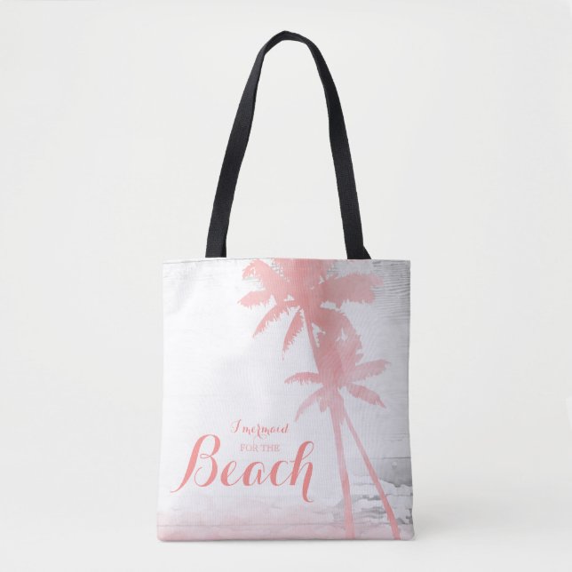 Bolso De Tela Funny Beach Bag I sirena para la playa (Anverso)