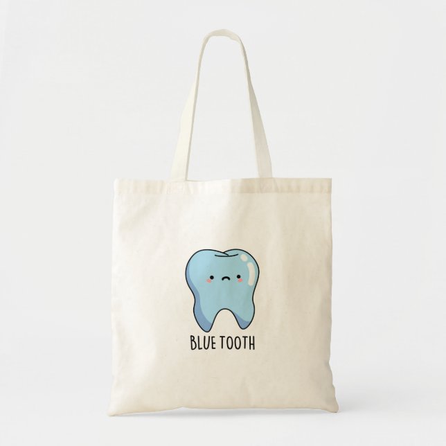 Bolso De Tela Funny Bluetooth Técnica Blue Tooth Pun (Frente)
