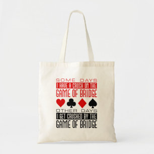 Bolso De Tela Funny Bridge Player Club aplastado juego de Bridge