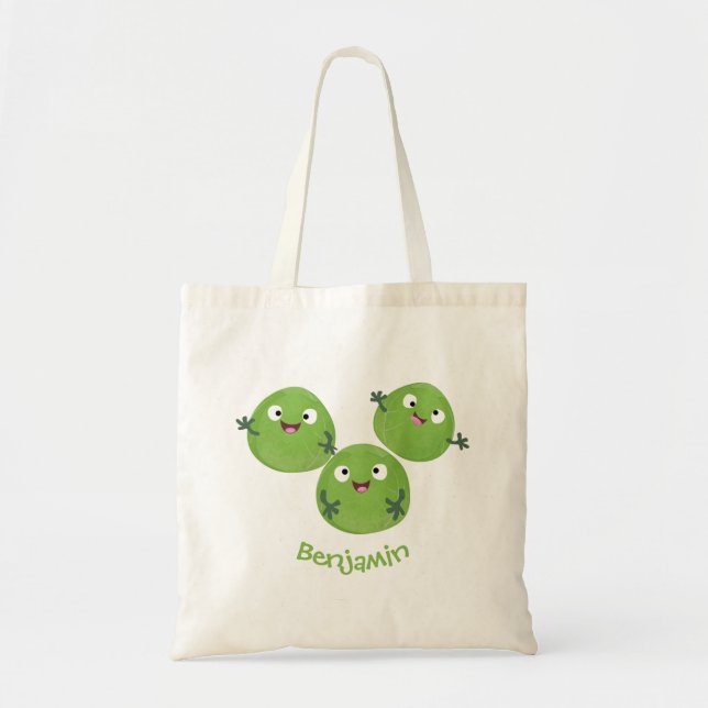 Bolso De Tela Funny Brussels brota personalizado de verduras (Frente)