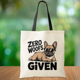Bolso De Tela Funny Bulldog antisocial francés Frenchie Dog Love