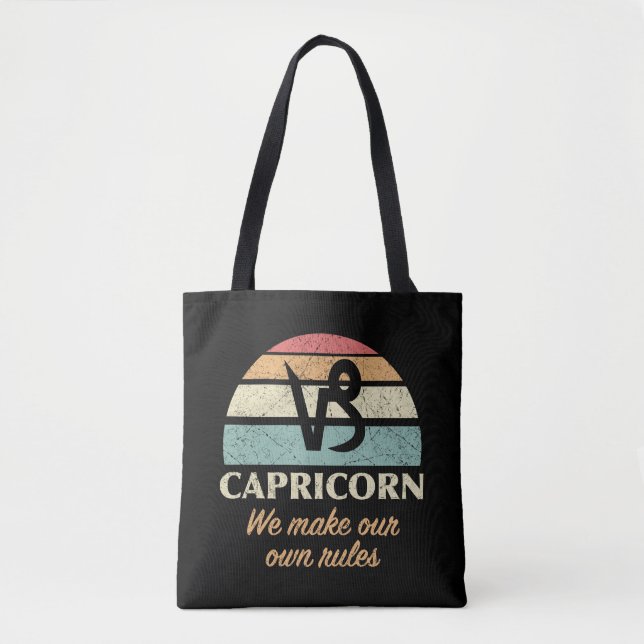 Bolso De Tela Funny Capricorn Zodiac Rules (Anverso)