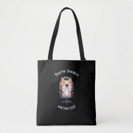Bolso De Tela Funny Cat Freak'n Meow Out