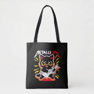 Bolso De Tela Funny Cat Rock 90 Meow para la banda musical de am