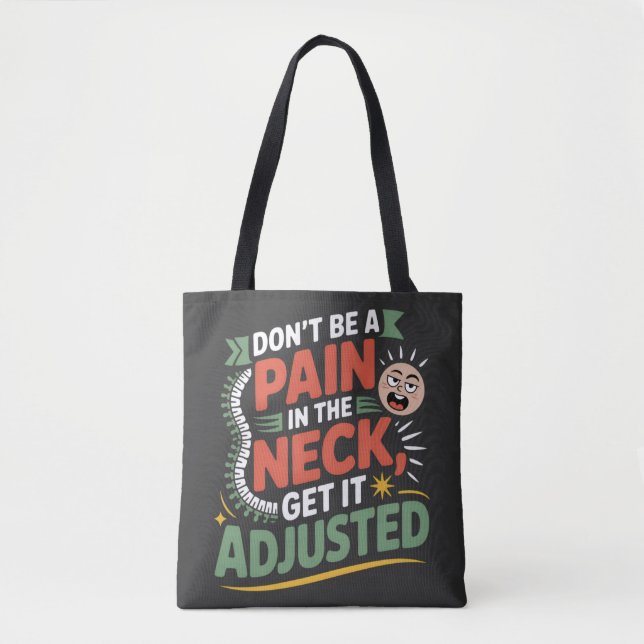 Bolso De Tela Funny Chiropractic Spine Care Quote (Anverso)