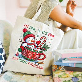 Bolso De Tela Funny Christmas Snowman Tote Bag