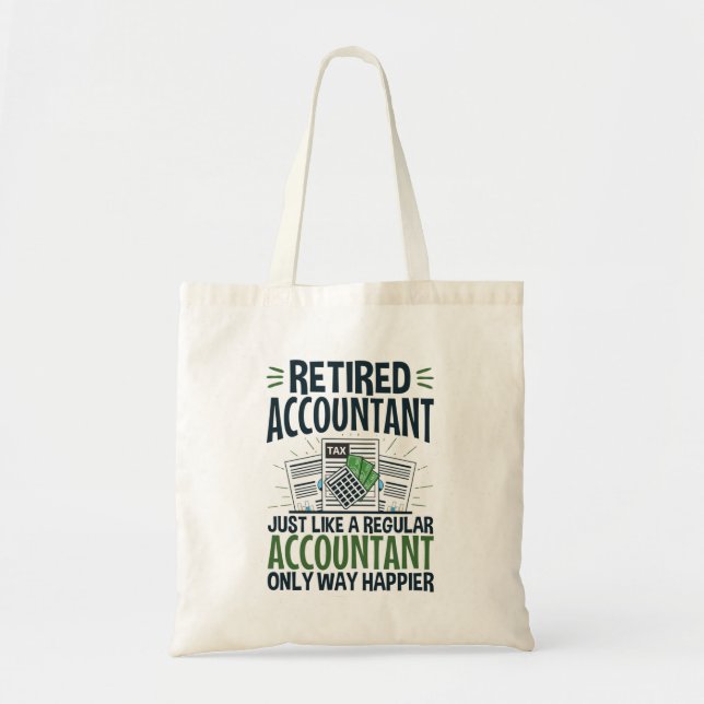 Bolso De Tela Funny CPA Retirement Happier (Frente)