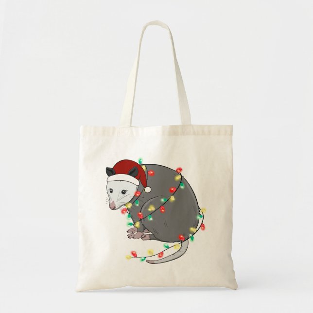 Bolso De Tela Funny Cute Navidades Opossum (Frente)