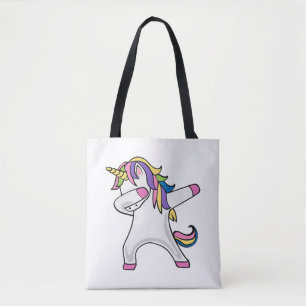 Bolso De Tela Funny Dabbing Unicorn