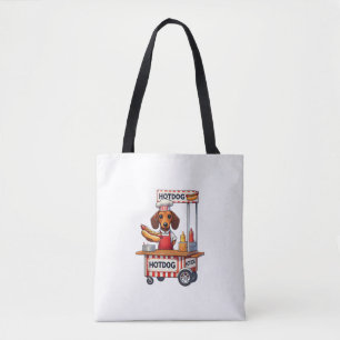 Bolso De Tela Funny Dachshund Dog Hotdog Sandwich Weenie Sausage