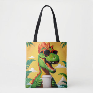Bolso De Tela Funny de los dinosaurios T-Rex