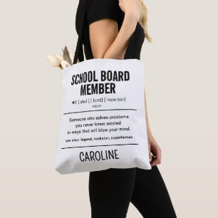 Bolso De Tela Funny de miembro del Consejo Escolar Personalizado
