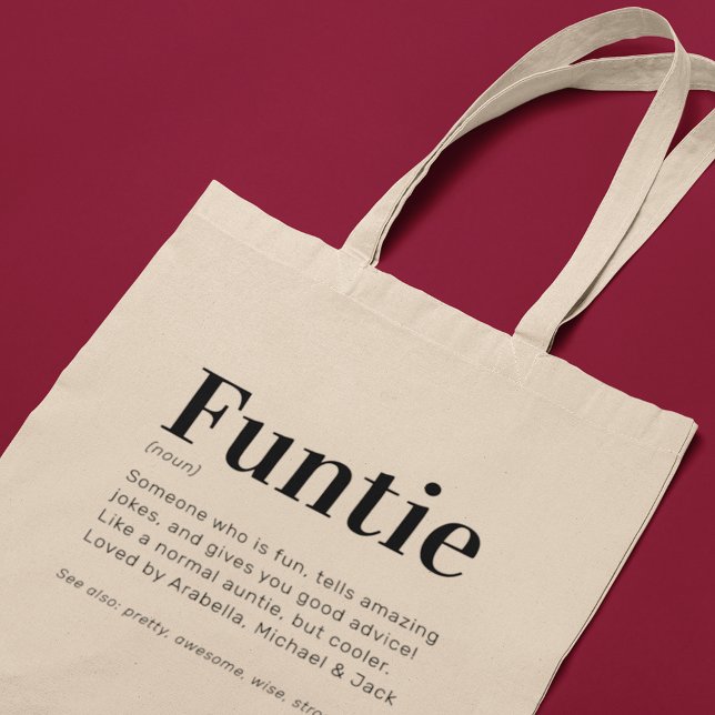 Bolso De Tela Funny Divertida tía Funtie (Subido por el creador)