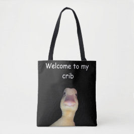 Bolso De Tela Funny Duck Meme – “Welcome to My Crib” Cute Animal