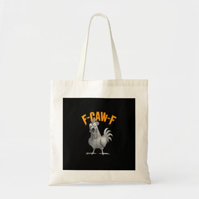Bolso De Tela Funny F-Caw-F Chicken F-Caw-F Chicken Retro Classi (Frente)