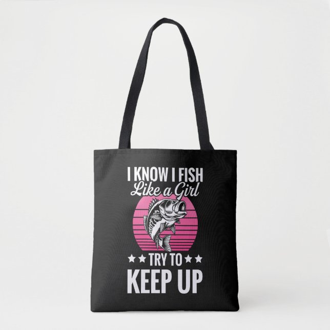 Bolso De Tela Funny Fishing Themed (Anverso)