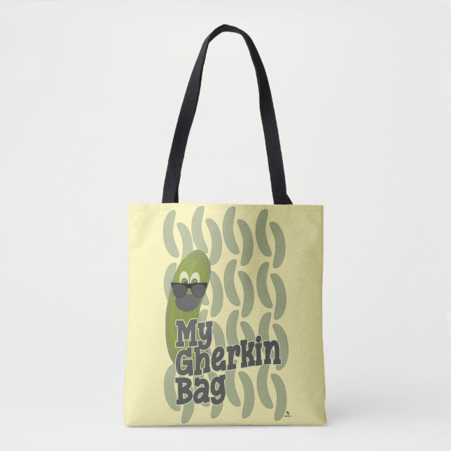 Bolso De Tela Funny Gherkin Fashion Parody Design (Anverso)