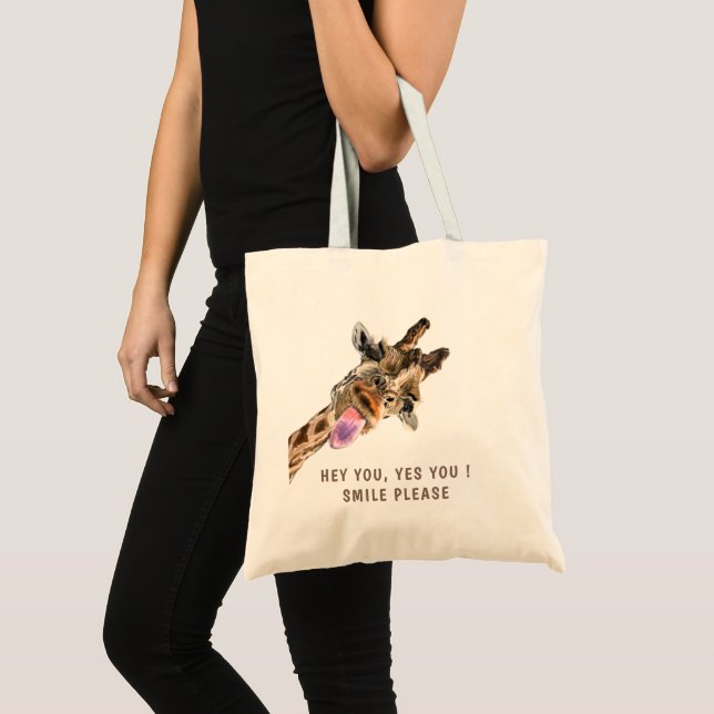 Bolso De Tela Funny Giraffe Tote Bag (Anverso (producto))