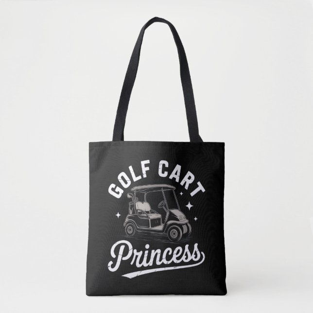 Bolso De Tela Funny Golf Cart Princess Sarcastic Golfing Ladies (Anverso)