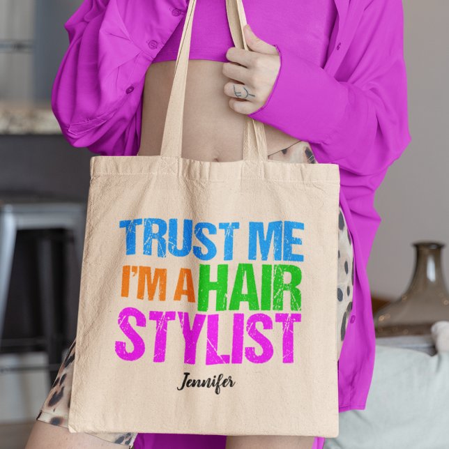 Bolso De Tela Funny Hair Stylist Cute Personalizado Hairstylist (Subido por el creador)