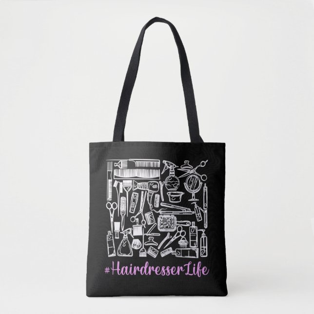 Bolso De Tela Funny Hair Stylist Equipment Hairdresser (Anverso)