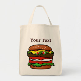 Bolso De Tela Funny Hamburger Grocery Tote Bag
