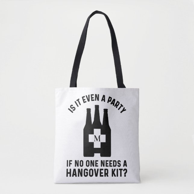 Bolso De Tela Funny Hangover Kit Monogramado (Anverso)