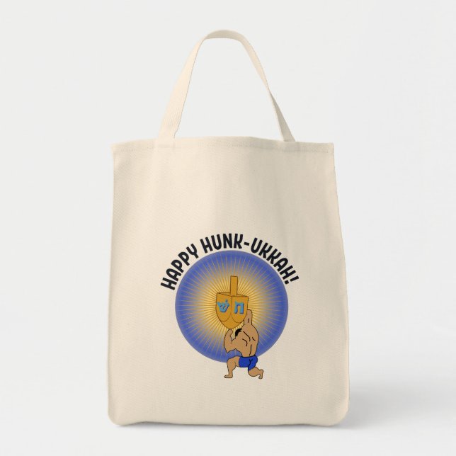 Bolso De Tela Funny Hanukkah Hunk Holiday (Frente)