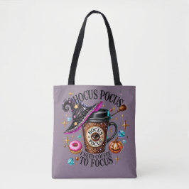Bolso De Tela Funny Hocus Pocus I Need Coffee Witch