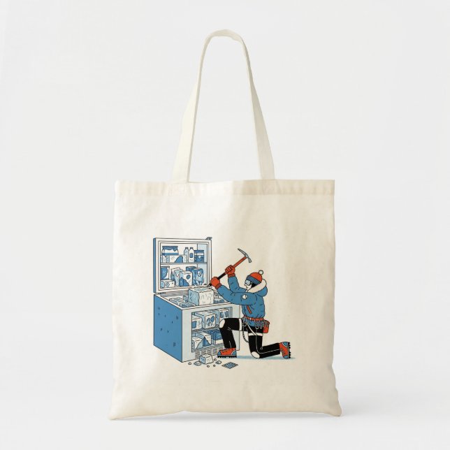 Bolso De Tela Funny Ice Climber Freezer Tote Bag (Frente)