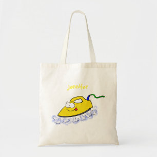 Bolso De Tela Funny ilustracion de lavandería de hierro personal