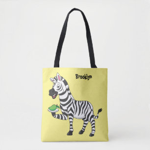 Bolso De Tela Funny ilustracion de personalizado de cebra