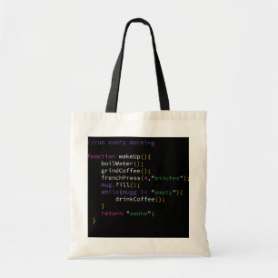 Bolso De Tela Funny JavaScript Developer Coffee Function Run