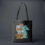 Bolso De Tela Funny Jugador De Ajedrez Golpeando A La Gente Está<br><div class="desc">Juego Al Ajedrez Porque Golpear A La Gente Está Fruncido En El Juego De Mesa. El divertido diseño de ajedrez vintage para los amantes del ajedrez y los miembros del club de ajedrez. Esta buena mercancía de tablero de ajedrez a cuadros es ideal para los partidos de ajedrez, los torneos...</div>