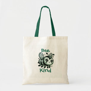 Bolso De Tela Funny KINDNESS BEE Leaf Green
